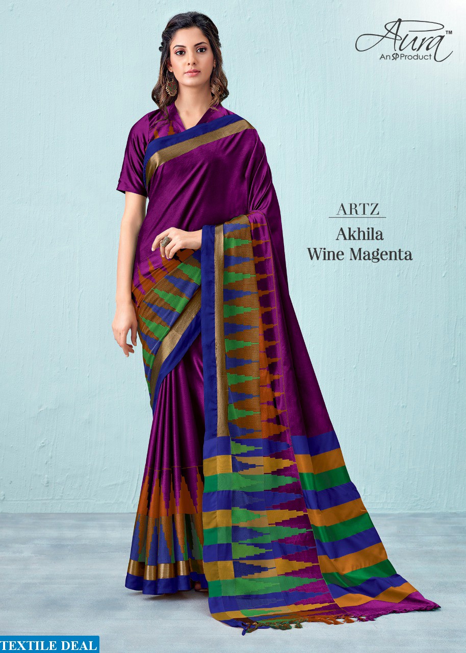 Aura akhila Wholesale cotton Silk Sarees